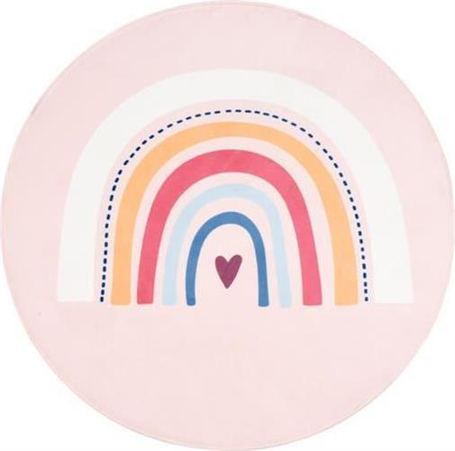 Next Rainbow Παιδικό Χαλί Ροζ Στρογγυλό με Διάμετρο 100cm 41072-02