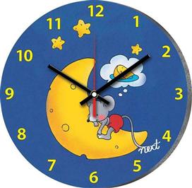 Next Ρολόι Τοίχου Ποντίκι- Φεγγάρι Πλαστικό 31cm 24544