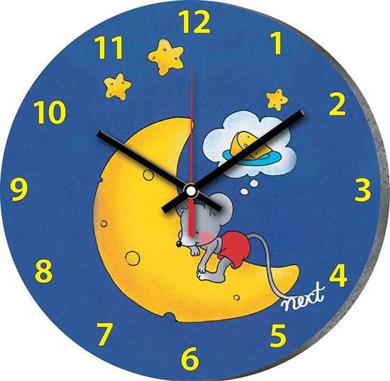Next Ρολόι Τοίχου Ποντίκι- Φεγγάρι Πλαστικό 31cm 24544