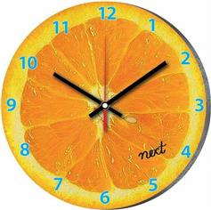 Next Ρολόι Τοίχου Πορτοκάλι Πλαστικό 31cm 24554