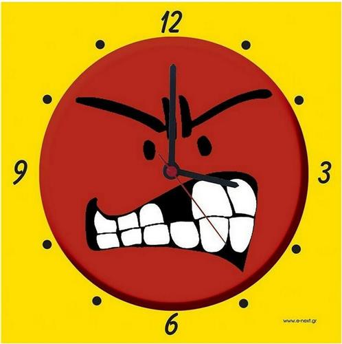 Next Ρολόι Τοίχου Θυμωμένη Φατσούλα Χάρτινο 01913