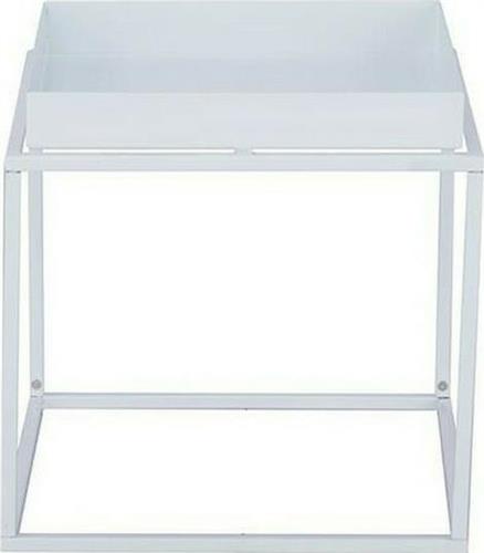 Next Τετράγωνο Βοηθητικό Τραπεζάκι Μεταλλικό Λευκό Μ40xΠ40xΥ41cm 18913-00