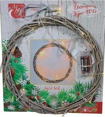 Next Χριστουγεννιάτικο Διακοσμητικό Στεφάνι Φωτιζόμενο Μπαταρίας 24460