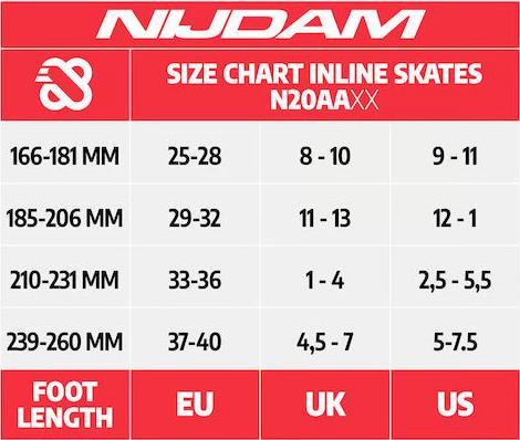 Nijdam Inline Skates Ρυθμιζόμενα Go Crossing Νο. 33-36
