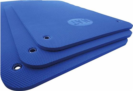 Amila 81740 Στρώμα Γυμναστικής Yoga-Pilates Μπλε με Κρίκους 100x60x1.5cm