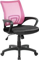 OEM Καρέκλα Γραφείου με Μπράτσα Ροζ-Μαύρη 66-33668