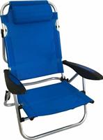 OEM Καρέκλα Παραλίας Αλουμινίου Μπλε 45x35,5 40x24-74cm