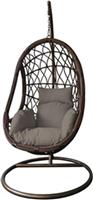 OEM Κούνια Φωλιά με Βάση και Μαξιλάρι Rattan Καφέ Αντοχής έως 150kg 184-6164