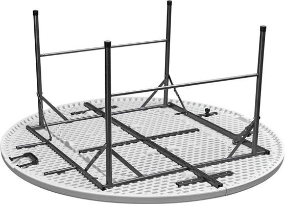OEM Μεταλλικό Τραπέζι Catering Εξωτερικού Χώρου Πτυσσόμενο Λευκό 160x160x74cm 31-33750