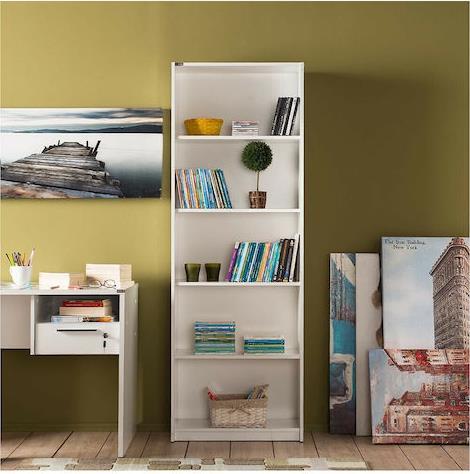 OEM Βιβλιοθήκη Λευκή 64x26x182cm