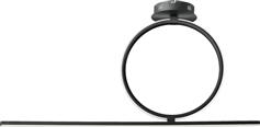 Ondaluce Acrobat Μοντέρνα Μεταλλική Πλαφονιέρα Οροφής με Ενσωματωμένο LED σε Μαύρο χρώμα 100cm PL.ACROBAT.40/NERO