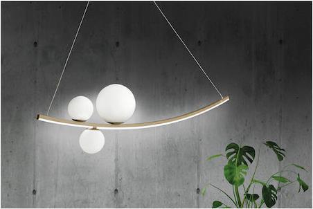 Ondaluce Altalena Μοντέρνο Κρεμαστό Φωτιστικό Ράγα με Ενσωματωμένο LED σε Λευκό Χρώμα SO.ALTALENA/B.CO