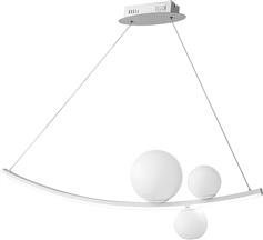 Ondaluce Altalena Μοντέρνο Κρεμαστό Φωτιστικό Ράγα με Ενσωματωμένο LED σε Λευκό Χρώμα SO.ALTALENA/B.CO