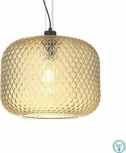 Ondaluce Brandy Μοντέρνο Κρεμαστό Φωτιστικό Μονόφωτο με Ντουί E27 σε Μελί Χρώμα SO.BRANDY/AMBRA