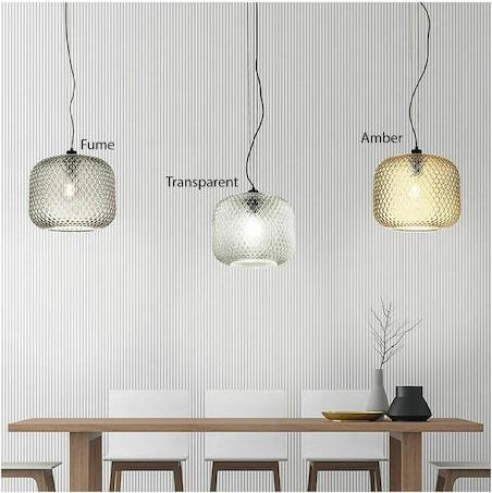 Ondaluce Brandy Μοντέρνο Κρεμαστό Φωτιστικό Μονόφωτο με Ντουί E27 σε Μελί Χρώμα SO.BRANDY/AMBRA