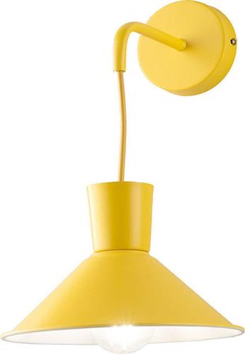 Ondaluce Elio Κλασικό Φωτιστικό Τοίχου με Ντουί E27 σε Κίτρινο Χρώμα Πλάτους 21cm AP.ELIO/GIALLO