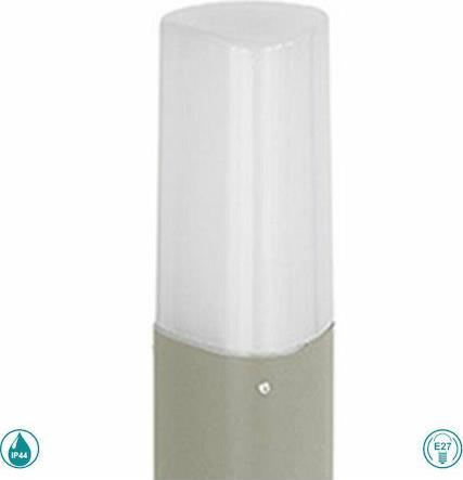 Ondaluce Φωτιστικό Κολωνάκι Εξωτερικού Χώρου E27 σε Γκρι Χρώμα PLT.POU/83-SILVER