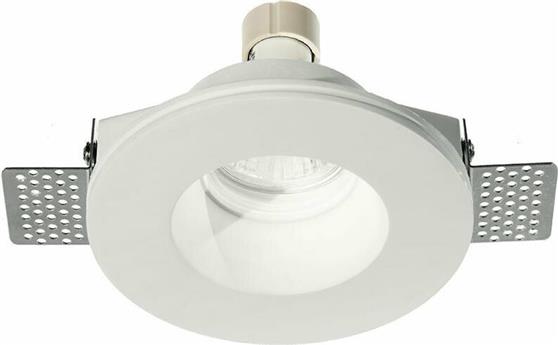 Ondaluce Jazz Στρογγυλό Γύψινο Χωνευτό Σποτ σε Λευκό χρώμα 12x12cm FT.JAZZ/GR-B.CO