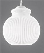 Ondaluce Κρεμαστό Φωτιστικό Μονόφωτο για Ντουί E14 Λευκό SO.MADAGASCAR/1-OP