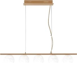 Ondaluce Κρεμαστό Φωτιστικό Χρυσό Ράγα για 5 Λαμπτήρες E14 100x15x200cm SO.MONILE/5-ORO