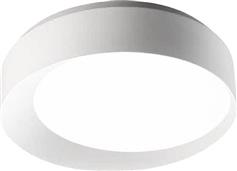 Ondaluce Lira Μοντέρνα Μεταλλική Πλαφονιέρα Οροφής με Ενσωματωμένο LED σε Λευκό χρώμα 45cm PL.LIRA/BIANCO-PC