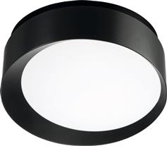 Ondaluce Lira Μοντέρνα Μεταλλική Πλαφονιέρα Οροφής με Ενσωματωμένο LED σε Μαύρο χρώμα 45cm PL.LIRA/NERO-PC