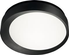 Ondaluce Lira Μοντέρνα Μεταλλική Πλαφονιέρα Οροφής με Ενσωματωμένο LED σε Μαύρο χρώμα 60cm PL.LIRA/NERO-MD
