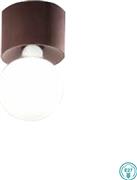 Ondaluce Μονό Σποτ με Ντουί E27 σε Καφέ Χρώμα PL.BOW/CORTEN
