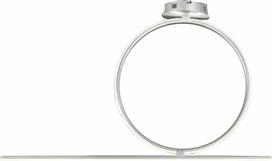 Ondaluce Μοντέρνα Μεταλλική Πλαφονιέρα Οροφής με Ενσωματωμένο LED σε Ασημί χρώμα 100cm PL.ACROBAT.50/SILVER