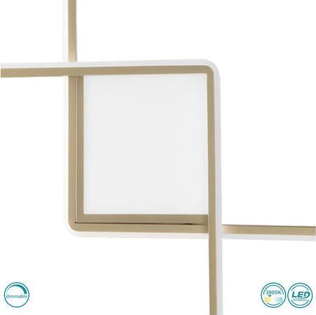 Ondaluce Μοντέρνο Φωτιστικό Τοίχου με Ενσωματωμένο LED και Θερμό Λευκό Φως σε Χρυσό Χρώμα Πλάτους 78cm PL.DOWEL/GR-ORO