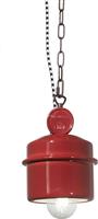 Ondaluce Oil Vintage Κρεμαστό Φωτιστικό Μονόφωτο με Ντουί E27 σε Κόκκινο Χρώμα SO.OIL/BORDEAUX