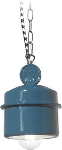Ondaluce Oil Vintage Κρεμαστό Φωτιστικό Μονόφωτο με Ντουί E27 σε Τιρκουάζ Χρώμα SO.OIL/OTTANIO