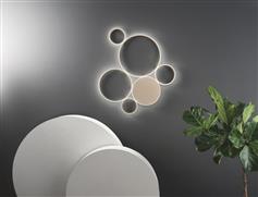 Ondaluce Pois Φωτιστικό Τοίχου με Ενσωματωμένο LED και Φυσικό Λευκό Φως PL.POIS/ORO4000GR