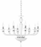 Ondaluce Πολυέλαιος 8xE14 82cm με Κεράκια Λευκός LP.VILLA/8-BCO