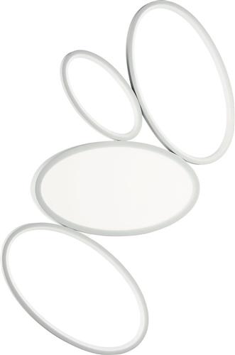 Ondaluce Rice Μοντέρνα Μεταλλική Πλαφονιέρα Οροφής με Ενσωματωμένο LED σε Λευκό χρώμα 79cm PL.RICE/GR-B.CO