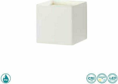Ondaluce Στεγανή Επιτοίχια Πλαφονιέρα Εξωτερικού Χώρου με Ενσωματωμένο LED σε Λευκό Χρώμα 4000K AP.CUBE/B.CO