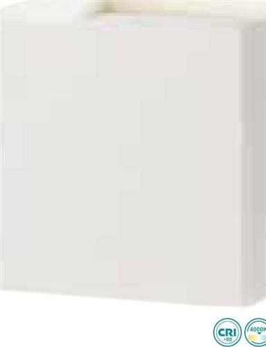 Ondaluce Στεγανή Επιτοίχια Πλαφονιέρα Εξωτερικού Χώρου με Ενσωματωμένο LED σε Λευκό Χρώμα 4000K AP.CUBE/B.CO