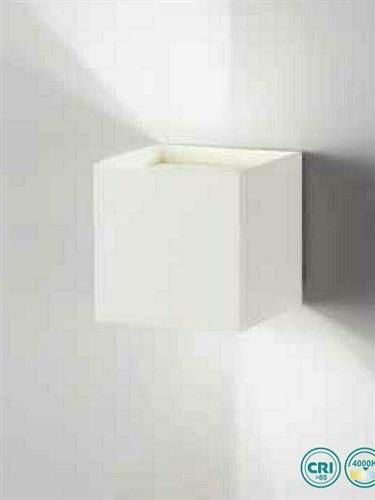 Ondaluce Στεγανή Επιτοίχια Πλαφονιέρα Εξωτερικού Χώρου με Ενσωματωμένο LED σε Λευκό Χρώμα 4000K AP.CUBE/B.CO
