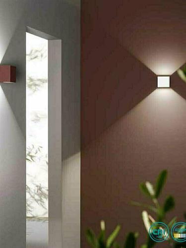 Ondaluce Στεγανή Επιτοίχια Πλαφονιέρα Εξωτερικού Χώρου με Ενσωματωμένο LED σε Λευκό Χρώμα 4000K AP.CUBE/B.CO