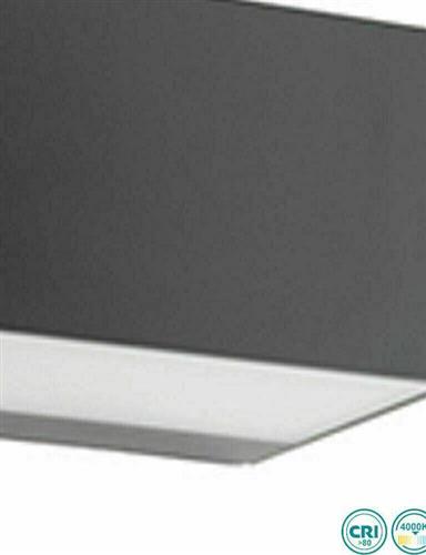 Ondaluce Στεγανή Επιτοίχια Πλαφονιέρα Εξωτερικού Χώρου με Ενσωματωμένο LED σε Μαύρο Χρώμα AP.FALCO/NERO