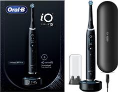 Oral-B iO Series 10 Ηλεκτρική Οδοντόβουρτσα με Χρονομετρητή, Αισθητήρα Πίεσης και Θήκη Ταξιδίου Magnetic Black