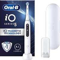 Oral-B iO Series 5 Ηλεκτρική Οδοντόβουρτσα με Αισθητήρα Πίεσης και Θήκη Ταξιδίου Λευκή