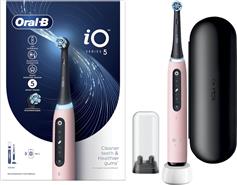 Oral-B iO Series 5 Ηλεκτρική Οδοντόβουρτσα με Αισθητήρα Πίεσης και Θήκη Ταξιδίου Ροζ