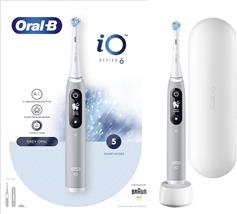 Oral-B iO Series 6 Ηλεκτρική Οδοντόβουρτσα με Χρονομετρητή, Αισθητήρα Πίεσης και Θήκη Ταξιδίου Magnetic Grey Opal