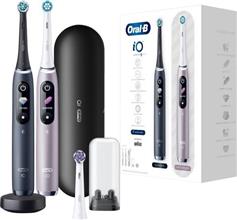 Oral-B iO Series 9 Duo Ηλεκτρική Οδοντόβουρτσα με Χρονομετρητή, Αισθητήρα Πίεσης και Θήκη Ταξιδίου Μαύρο & Ροζ & 10 Ευρώ Επιστροφή