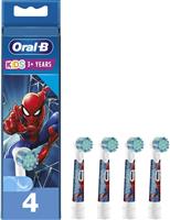 Oral-B Pro Kids Spiderman Ανταλλακτικές Κεφαλές Ηλεκτρικής Οδοντόβουρτσας για 3+ χρονών Σετ 4τμχ