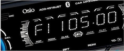 Osio ACO-4518UBT Ηχοσύστημα Αυτοκινήτου Universal 1DIN Bluetooth-USB-AUX 112216-0004