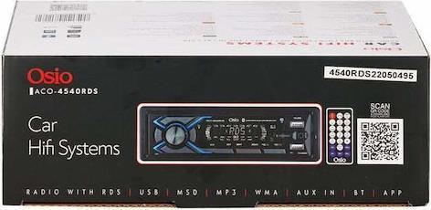 Osio ACO-4540RDS Ηχοσύστημα Αυτοκινήτου Universal 1DIN Bluetooth-USB-AUX 112316-0003