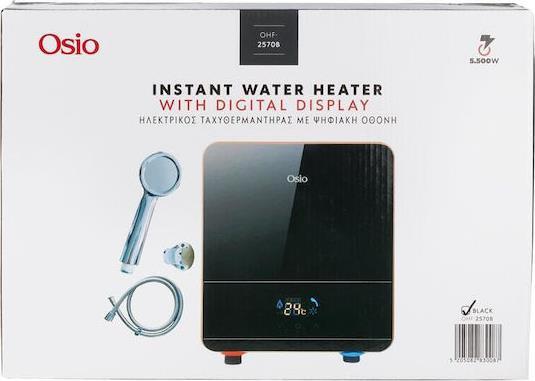 Osio OHF-2570B Ταχυθερμοσίφωνας Μπάνιου Ηλεκτρικός Μονοφασικός 5.5kW