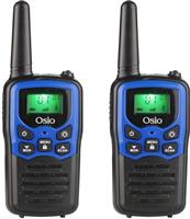 Osio OPM-1010 Walkie Talkie 0.5W με Μονόχρωμη Οθόνη Σετ 2τμχ Σε Μπλε Χρώμα